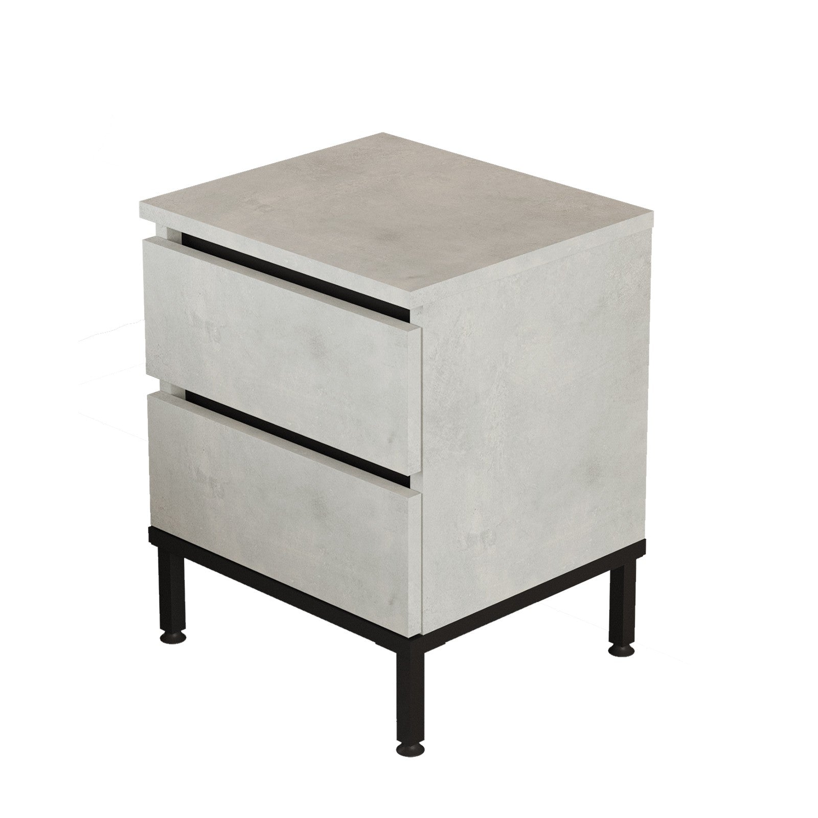 Nightstand LV25-TL - Silver Black