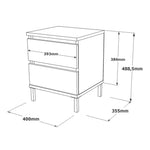 Nightstand LV25-TL - Silver Black