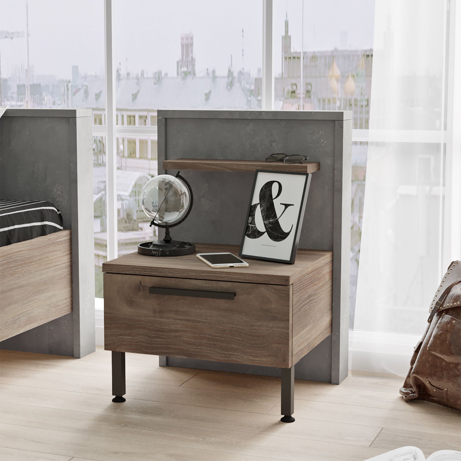 Nightstand HM5 - CG Brown Grey