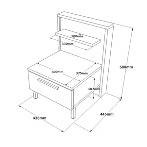 Nightstand HM5 - CG Brown Grey