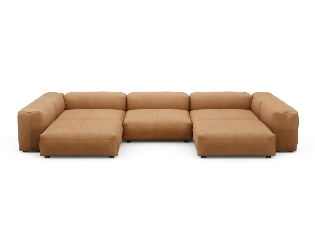 Leather U-Shape L Sofa Modular