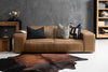 Faraai 3-Seater Leather Square Arm Couch