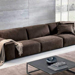 Beech Wood 3 Seater Sofa - Brown