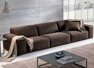 Beech Wood 3 Seater Sofa - Brown