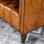 Briaton Vintage Top Leather Tufted  Chair