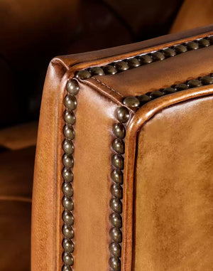 Briaton Vintage Top Leather Tufted  Chair