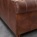 Genuine  Leather Twin colour Chesterfield  3 Seater Sofa