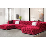 Faraai Velvet U-Shape Chesterfield sofa.