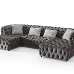 Faraai Velvet U-Shape Chesterfield sofa.