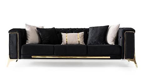 Fio Black Rose 3 Seater Couch - Figure  It Out Furniture