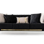 Fio Black Rose 3 Seater Couch - Figure  It Out Furniture