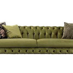 Modern Sofa Olive Green 3 seater Chesterfield Couch - Figure  It Out Furniture