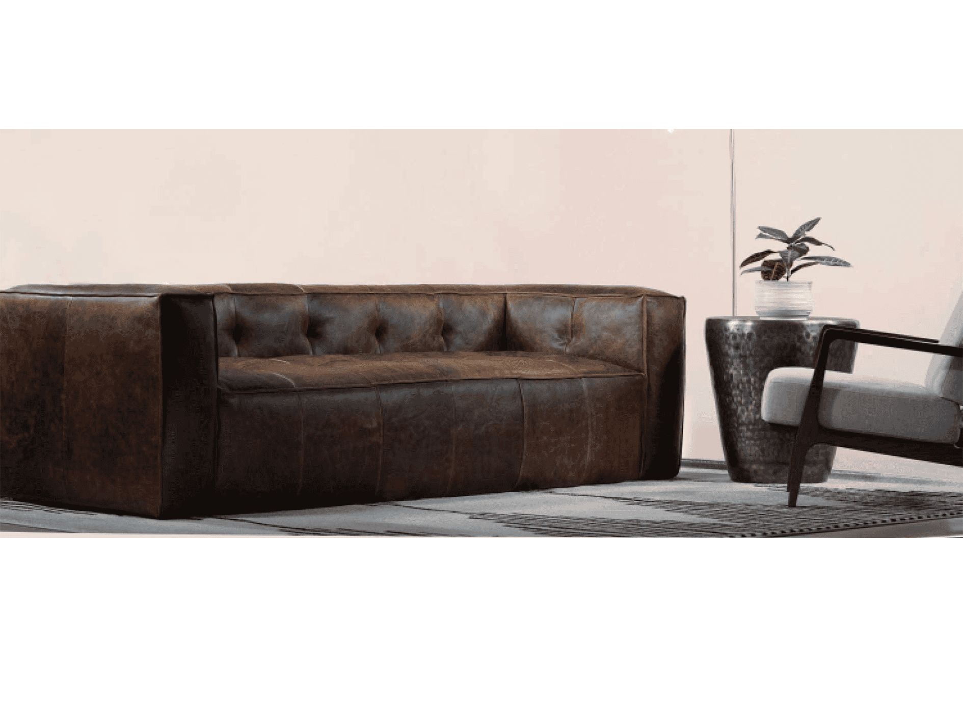 Figure It Out Tanned Buffalo Faux Leather - Brown - Figure  It Out Furniture