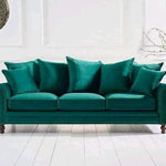 Modern Chesterfield Mint Green Velvet 3 Seater  Couch - Figure  It Out Furniture