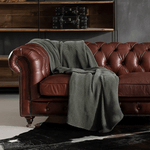 Figure It Out Chesterfield Brown Genuine Leather Sofa 4pc set - Figure  It Out Furniture