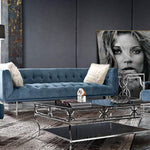 Modern Velvet Sofa 3 Seater - Figure  It Out Furniture