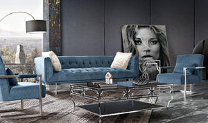 Modern Velvet Sofa 3 Seater - Figure  It Out Furniture