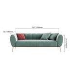 Modern Olive Velvet 3 seater couch - Figure  It Out Furniture